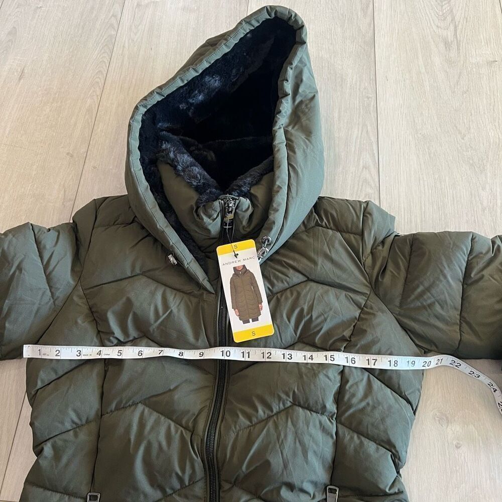 Andrew Marc Women's Long Stretch Parka jacket size S - Picture 3 of 10